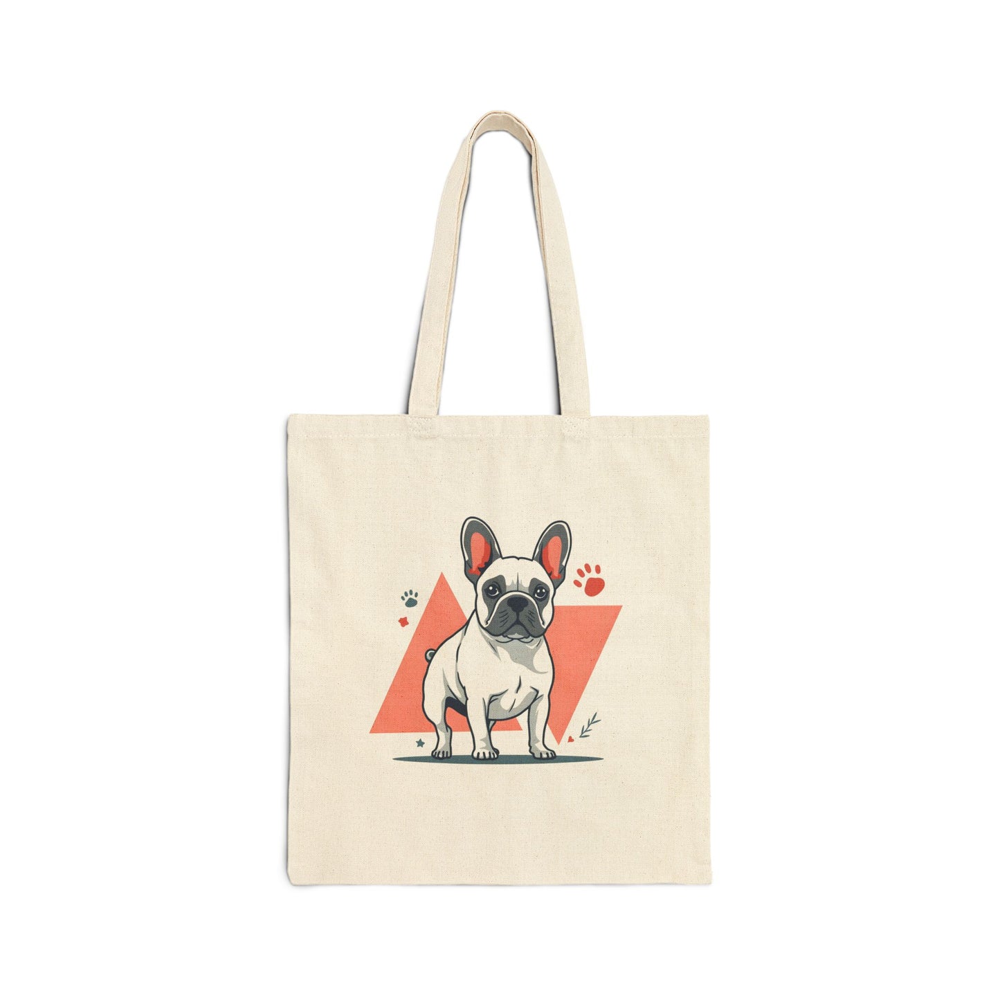 Paw Print Cotton Canvas Tote Bag - Pawsitively Pawdacious Design for Dog Lovers - Pawdacity