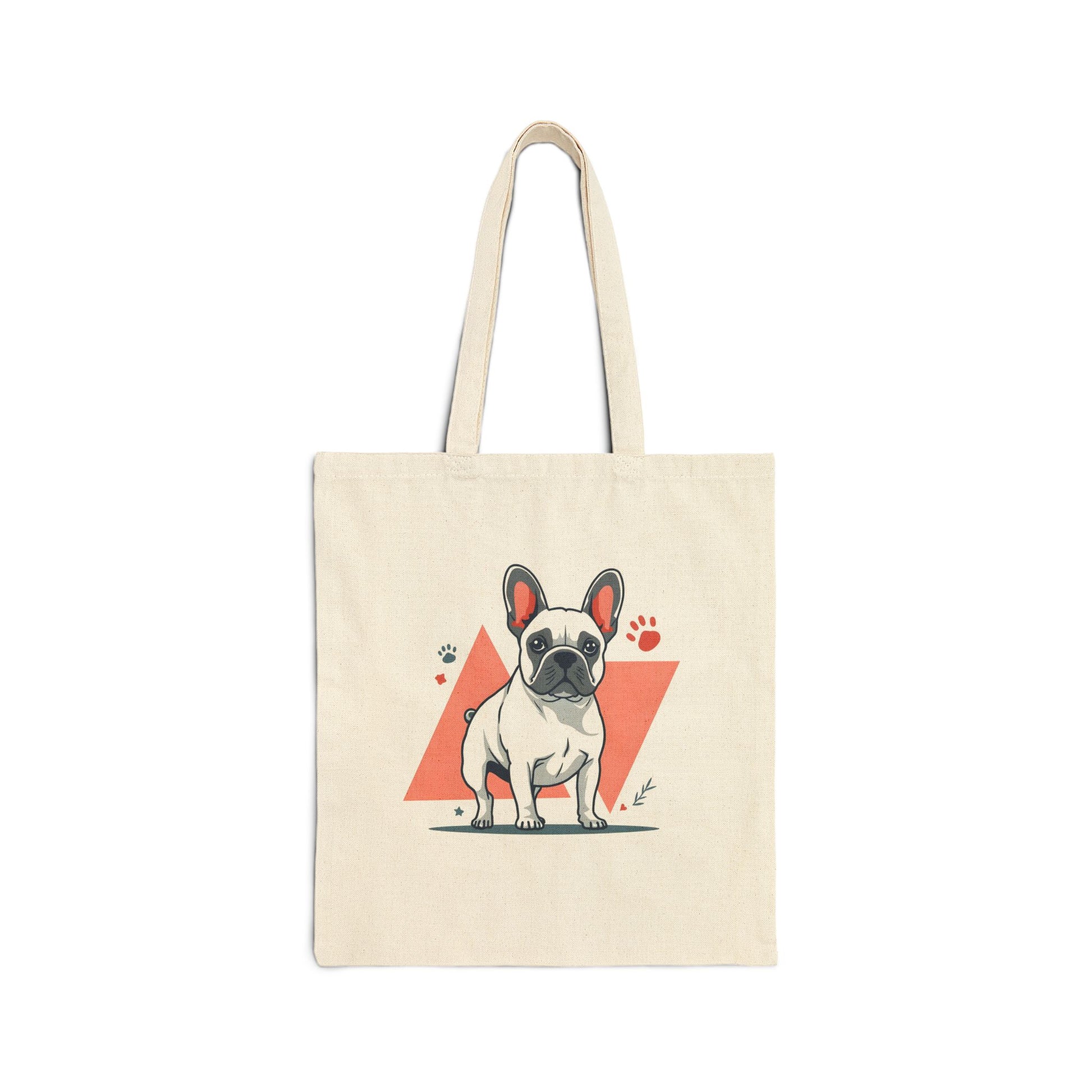 Paw Print Cotton Canvas Tote Bag - Pawsitively Pawdacious Design for Dog Lovers - Pawdacity
